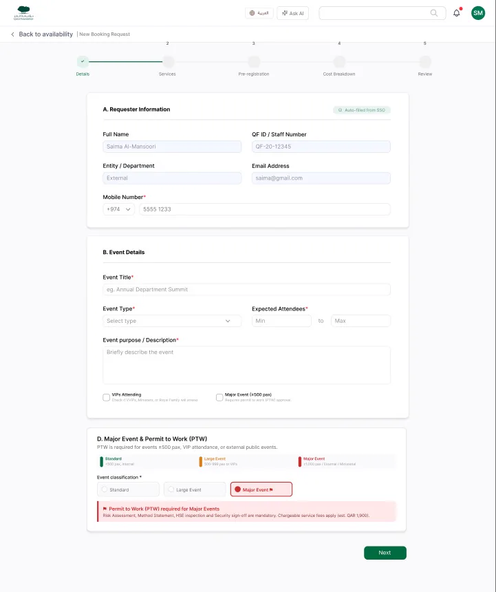QF new booking
