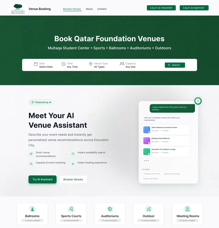 QF landing page